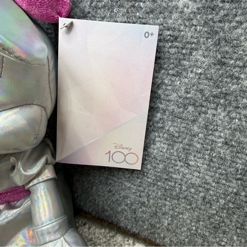 Disney Minnie Mouse plush‎ 100th anniversary silver platinum pink toy